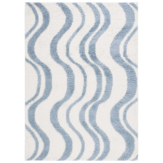 SAFAVIEH Norway Dustin Modern Area Rug, Blue/Ivory, 5'3" x 7'6"