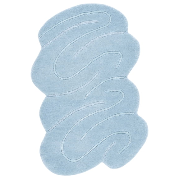SAFAVIEH Novelty Amy Abstract Area Rug, Blue, 2' x 3' Scalloped