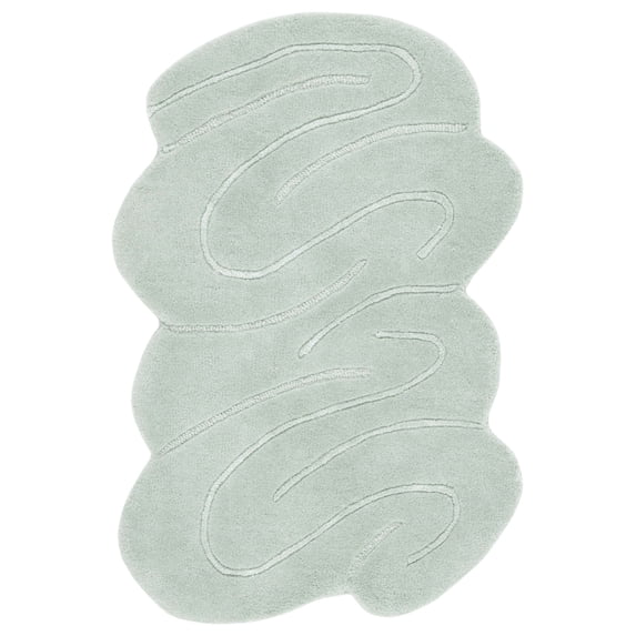 SAFAVIEH Novelty Amy Abstract Area Rug, Green, 3' x 5' Scalloped