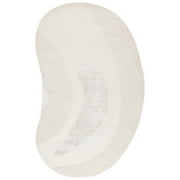 SAFAVIEH Novelty Braxton Solid Area Rug, Ivory/Beige, 5' x 8' Scalloped