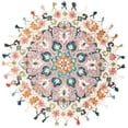 thumbnail image 1 of SAFAVIEH Novelty Cainneach Floral Wool Area Rug, Pink/Blue, 3' x 3' Round, 1 of 7