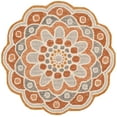 thumbnail image 1 of SAFAVIEH Novelty Delaney Floral Wool Area Rug, Grey/Rust, 3' x 3' Round, 1 of 7