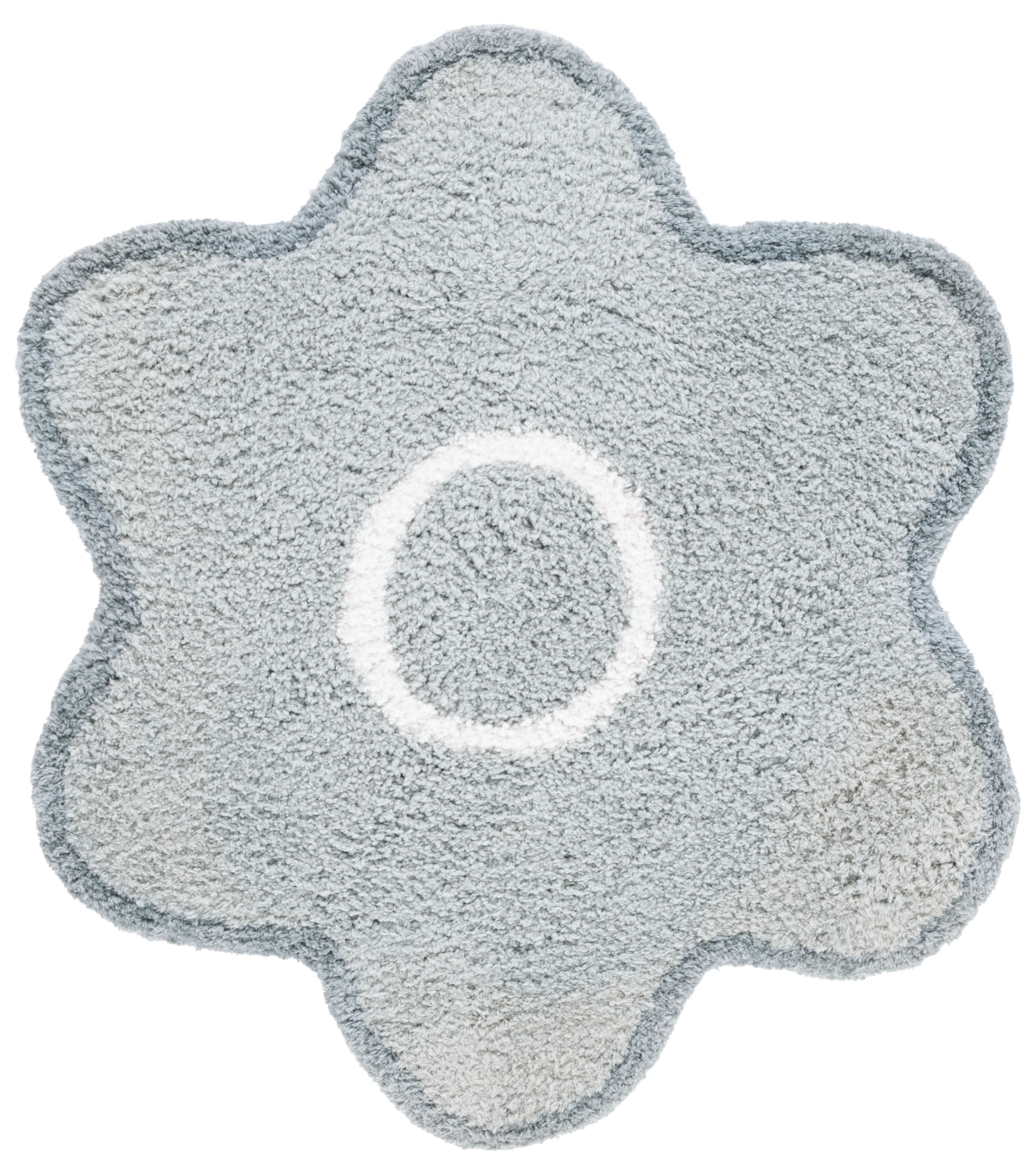 SAFAVIEH Novelty Deonne Abstract Area Rug, Light Grey/Ivory, 4' x 4' Round