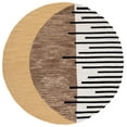 thumbnail image 1 of SAFAVIEH Novelty Eleanora Abstract Area Rug, Brown/Beige, 5' x 5' Round, 1 of 6