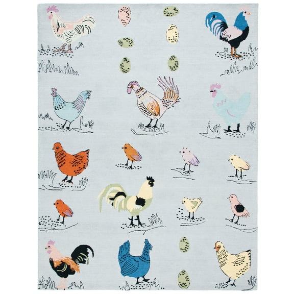 SAFAVIEH Novelty Gracelyn Novelty Area Rug, Blue/Yellow, 8' x 10'