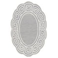 thumbnail image 1 of SAFAVIEH Novelty Mervyn Geometric Area Rug, Grey/Ivory, 3' x 5' Oval, 1 of 6