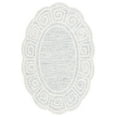 thumbnail image 1 of SAFAVIEH Novelty Mervyn Geometric Area Rug, Light Grey/Ivory, 3' x 5' Oval, 1 of 7
