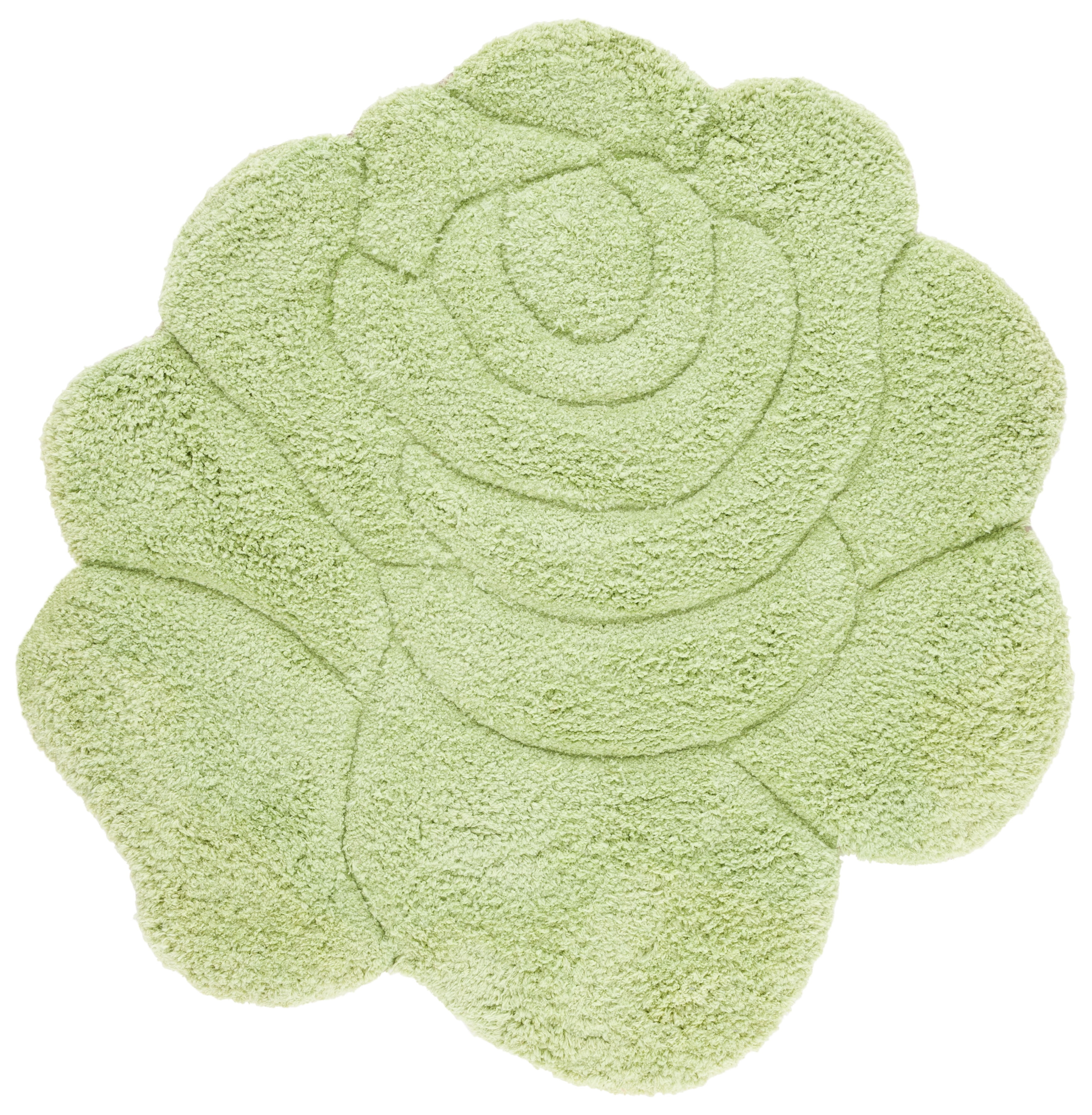 SAFAVIEH Novelty Messiah Floral Area Rug, Green, 5' x 5' Round