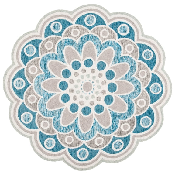 SAFAVIEH Novelty NOV101A Handmade Grey / Blue Rug