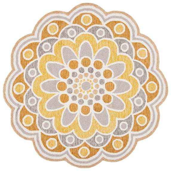 SAFAVIEH Novelty NOV101B Handmade Grey / Gold Rug