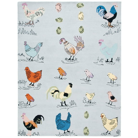 Safavieh Novelty Gracelyn Novelty Area Rug, Blue/Yellow, 6' x 6' Square