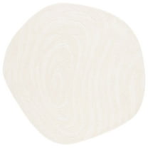SAFAVIEH Novelty Phylliss Abstract Area Rug, Ivory, 5' x 5' Scalloped