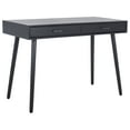 thumbnail image 1 of SAFAVIEH O'Dwyer Solid Retro 2 Drawer Writing Desk, Black, 1 of 15
