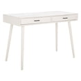 thumbnail image 1 of SAFAVIEH O'Dwyer Solid Retro 2 Drawer Writing Desk, Distressed White, 1 of 15