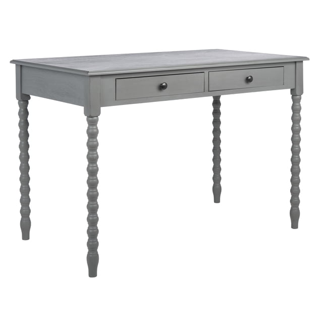 SAFAVIEH O' Mara Solid Retro 2 Drawer Desk, Distressed Grey