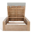 thumbnail image 1 of SAFAVIEH OUTDOOR COUTURE Lanai Wood Chaise Lounge Chair Dark Brown / Beige, 1 of 7