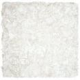 thumbnail image 1 of SAFAVIEH Ocean Amyas Solid Shag Area Rug, Ivory, 4' x 4' Square, 1 of 8