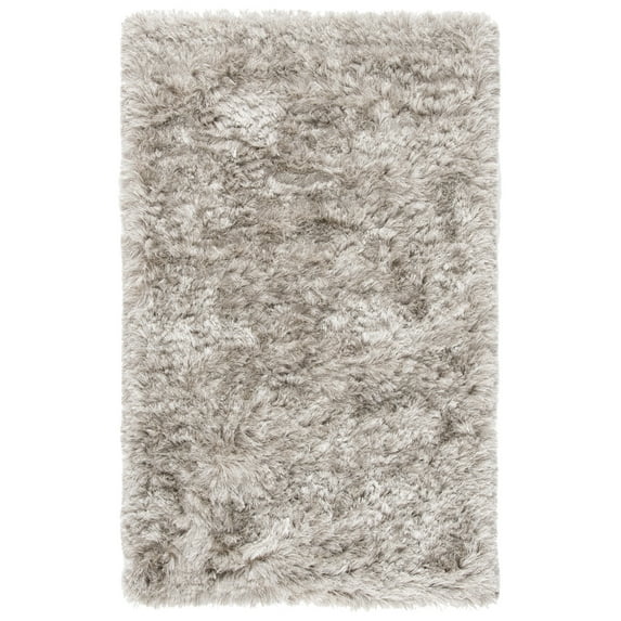 SAFAVIEH Ocean Amyas Solid Shag Area Rug, Light Grey, 2'3" x 4'