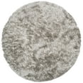 thumbnail image 1 of SAFAVIEH Ocean Amyas Solid Shag Area Rug, Light Grey, 8' x 8' Round, 1 of 10