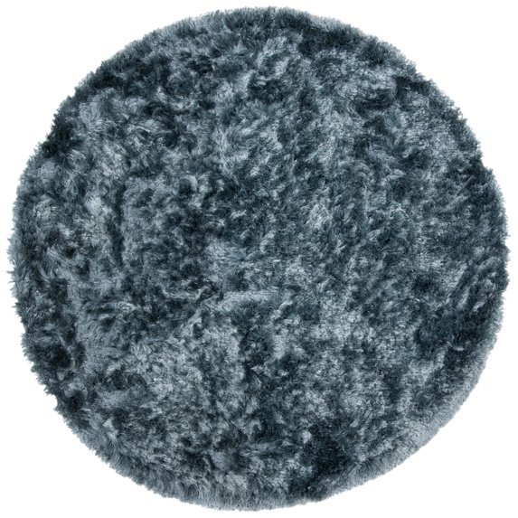 SAFAVIEH Ocean Amyas Solid Shag Area Rug, Slate, 10' x 10' Round