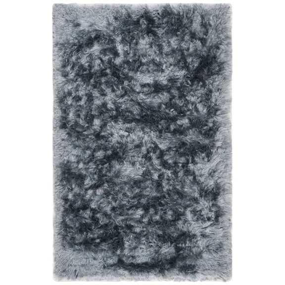 SAFAVIEH Ocean Amyas Solid Shag Area Rug, Slate, 2'3" x 4'