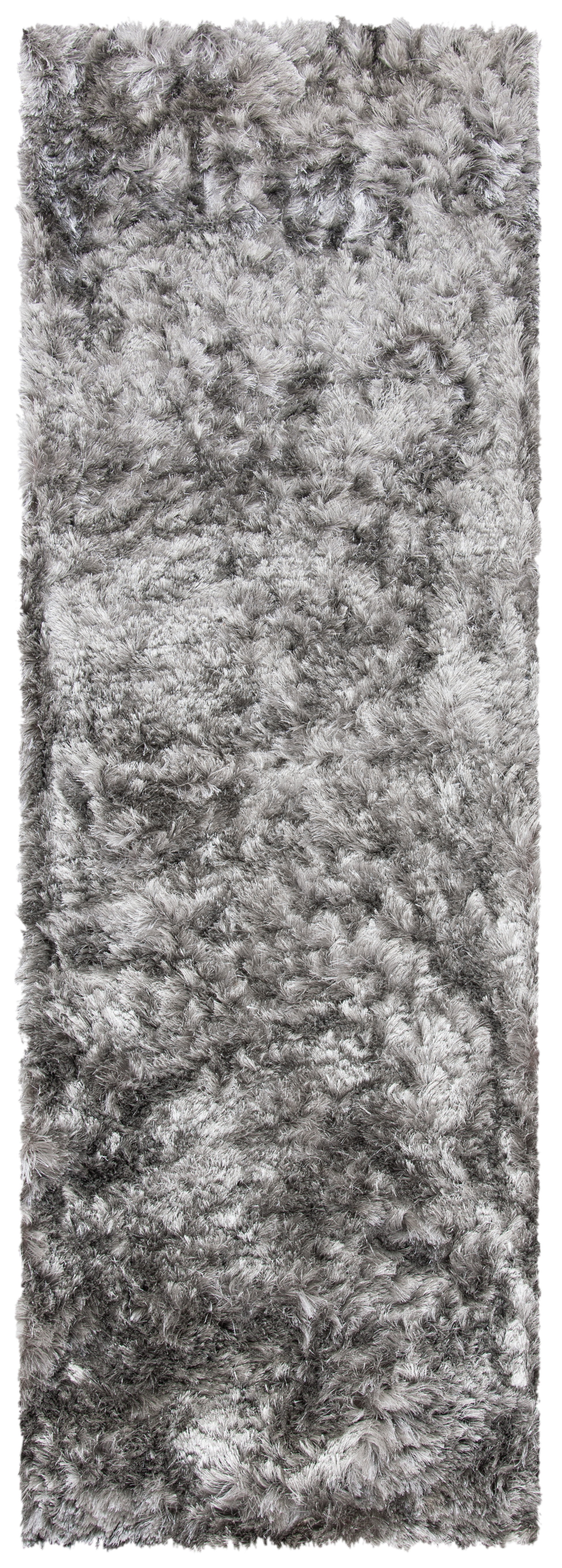 SAFAVIEH Ocean Amyas Solid Shag Runner Rug, Silver, 2'3" x 14'