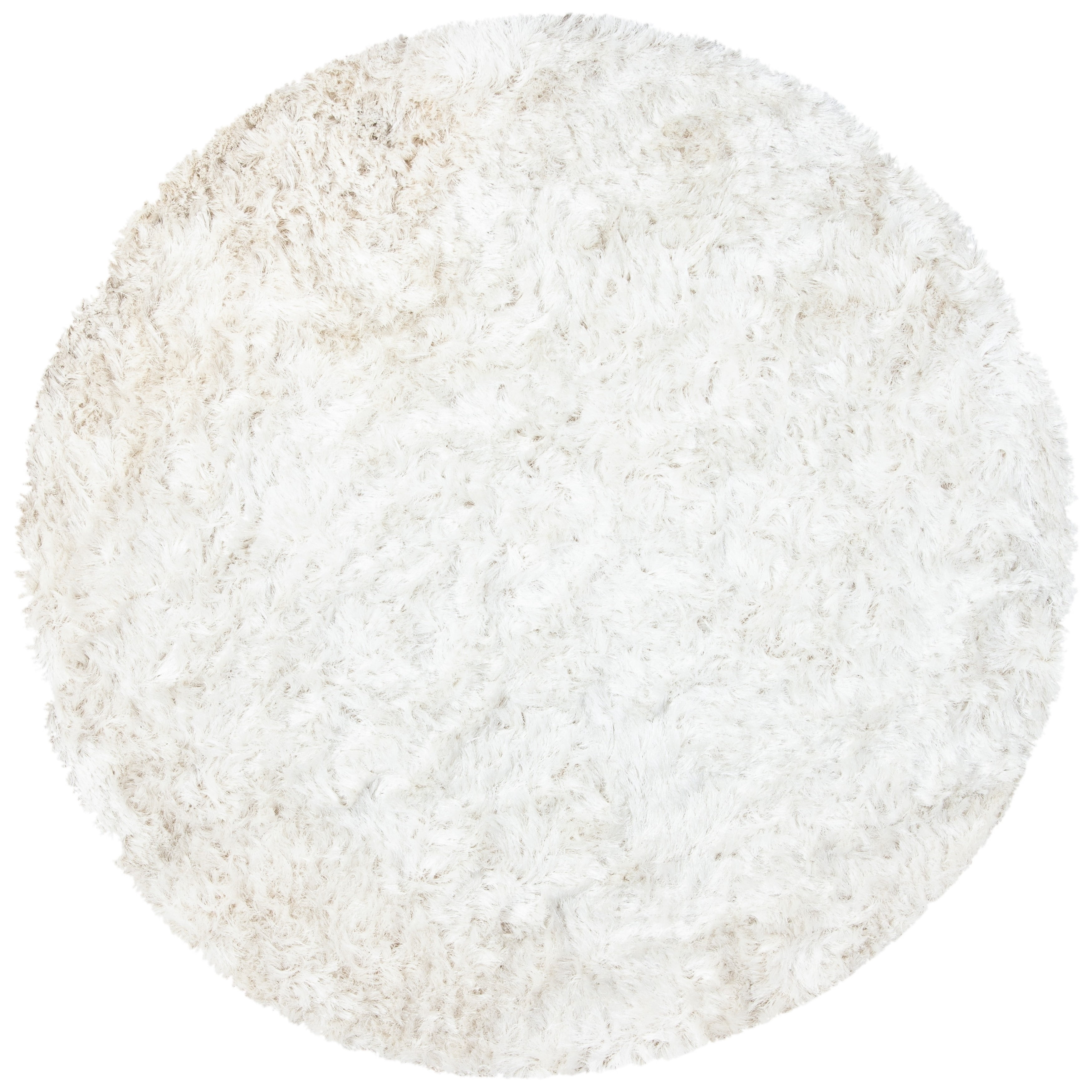 Safavieh Ocean Amyas Solid Shag Area Rug, Ivory, 6' x 6' Round