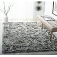thumbnail image 1 of SAFAVIEH Ocean Trellis Solid Plush Polyester Shag Area Rug, Silver, 10' x 14', 1 of 11