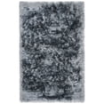 thumbnail image 1 of SAFAVIEH Ocean Trellis Solid Plush Polyester Shag Area Rug, Slate, 3' x 5', 1 of 7