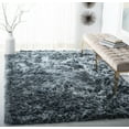 thumbnail image 1 of SAFAVIEH Ocean Trellis Solid Plush Polyester Shag Area Rug, Slate, 9' x 12', 1 of 6