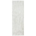 thumbnail image 1 of SAFAVIEH Ocean Trellis Solid Plush Polyester Shag Runner Rug, Ivory, 2' x 6', 1 of 6