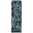 thumbnail image 1 of SAFAVIEH Ocean Trellis Solid Plush Polyester Shag Runner Rug, Slate, 2'6" x 10', 1 of 7