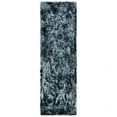 thumbnail image 1 of SAFAVIEH Ocean Trellis Solid Plush Polyester Shag Runner Rug, Slate, 2'6" x 12', 1 of 7