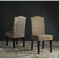 SAFAVIEH Odette Bohemian Nautical Wicker Dining Chair, Set of 2, Grey