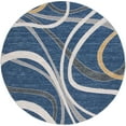 thumbnail image 1 of SAFAVIEH Odyssey Dymphna Modern Area Rug, Blue/Gold Ivory, 6'7" x 6'7" Round, 1 of 8