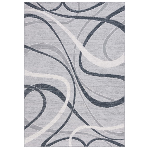 SAFAVIEH Odyssey Dymphna Modern Area Rug, Grey/Ivory, 4' x 6'