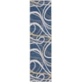 thumbnail image 1 of SAFAVIEH Odyssey Dymphna Modern Runner Rug, Blue/Gold Ivory, 2'2" x 8', 1 of 8