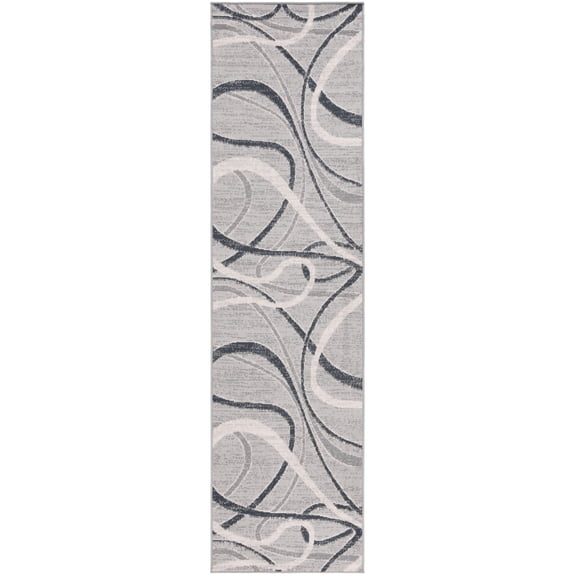 SAFAVIEH Odyssey Dymphna Modern Runner Rug, Grey/Ivory, 2'2" x 8'