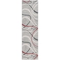 thumbnail image 1 of SAFAVIEH Odyssey Dymphna Modern Runner Rug, Grey/Red Ivory, 2'2" x 8', 1 of 8
