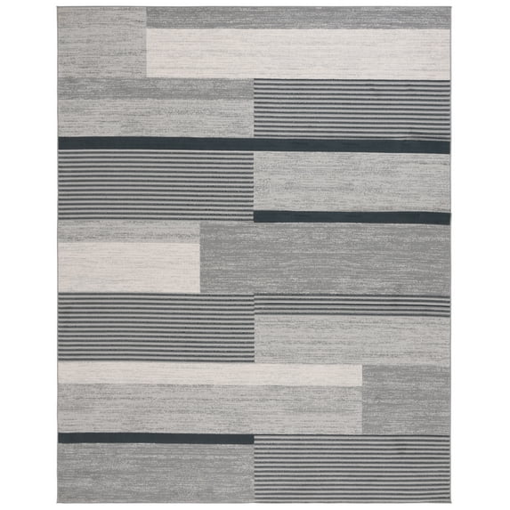 SAFAVIEH Odyssey Dzvonko Modern Area Rug, Grey/Black Ivory, 8' x 10'