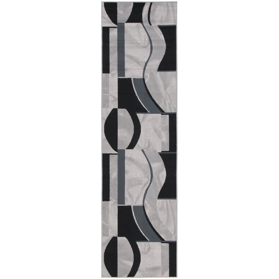SAFAVIEH Odyssey Earleen Modern Runner Rug, Ivory/Grey Black, 2'2" x 8'