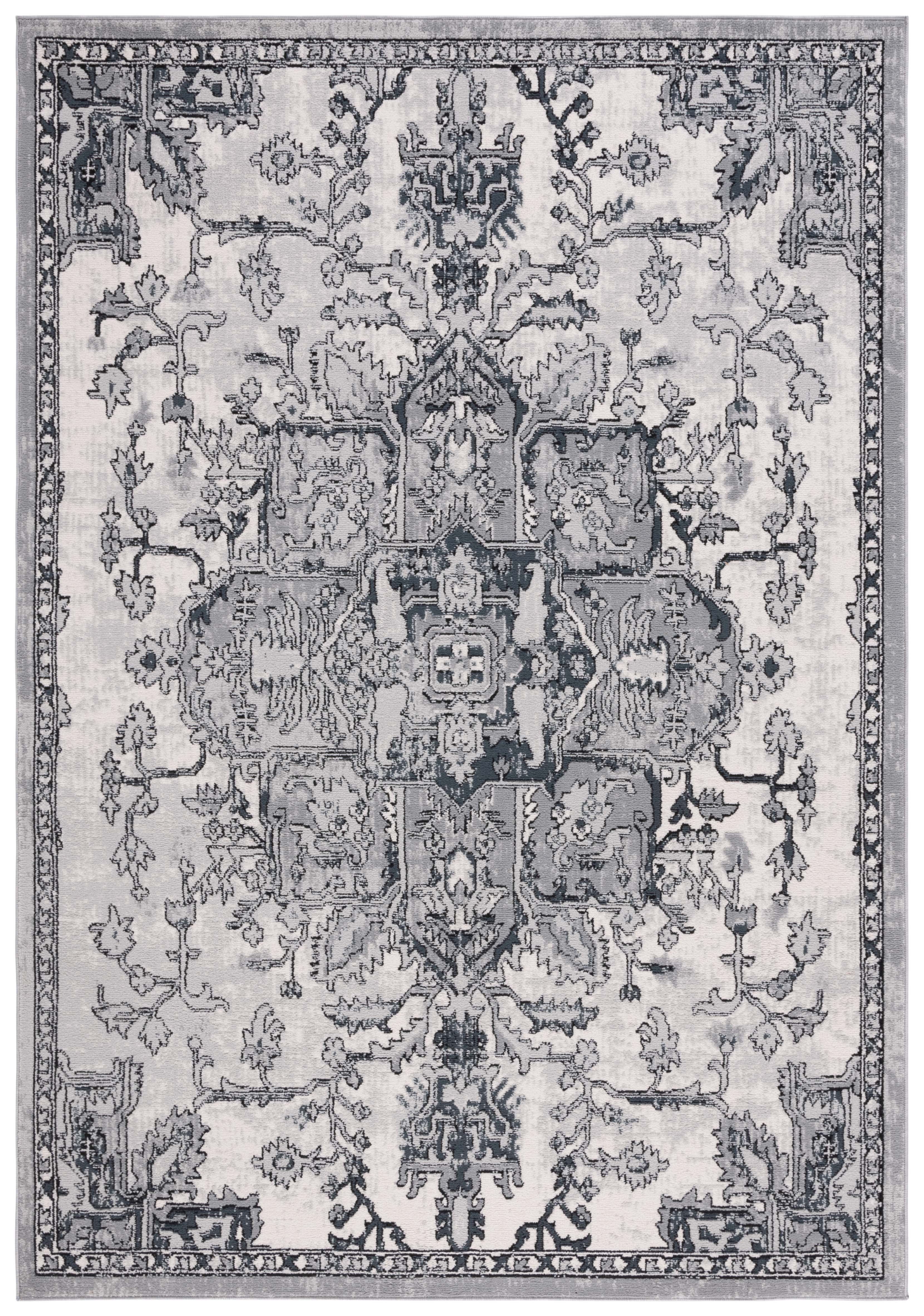 Edith Printed Rug SAFAVIEH Odyssey Edith Floral Area Rug, Grey/Dark Grey, 5'3