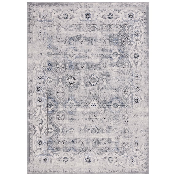 SAFAVIEH Odyssey Edmond Damask Area Rug, Light Grey/Grey, 9' x 12'