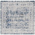 thumbnail image 1 of SAFAVIEH Odyssey Edmond Damask Polyester Area Rug, Grey/Navy, 6'7" x 6'7" Square, 1 of 3