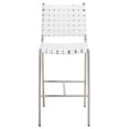 thumbnail image 1 of SAFAVIEH Olenna Coastal Woven Counter Stool, White/Silver (17.8 in. W x 21.5 in. D x 39.8 in. H), 1 of 7