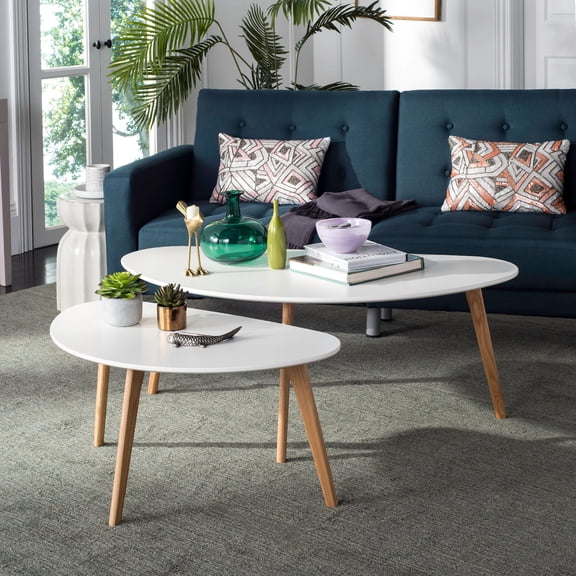 SAFAVIEH Olida Contemporary Double Coffee Table, White