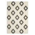 thumbnail image 1 of SAFAVIEH Olympia Caden Geometric Polyester Shag Area Rug, Cream/Grey, 4' x 6', 1 of 6