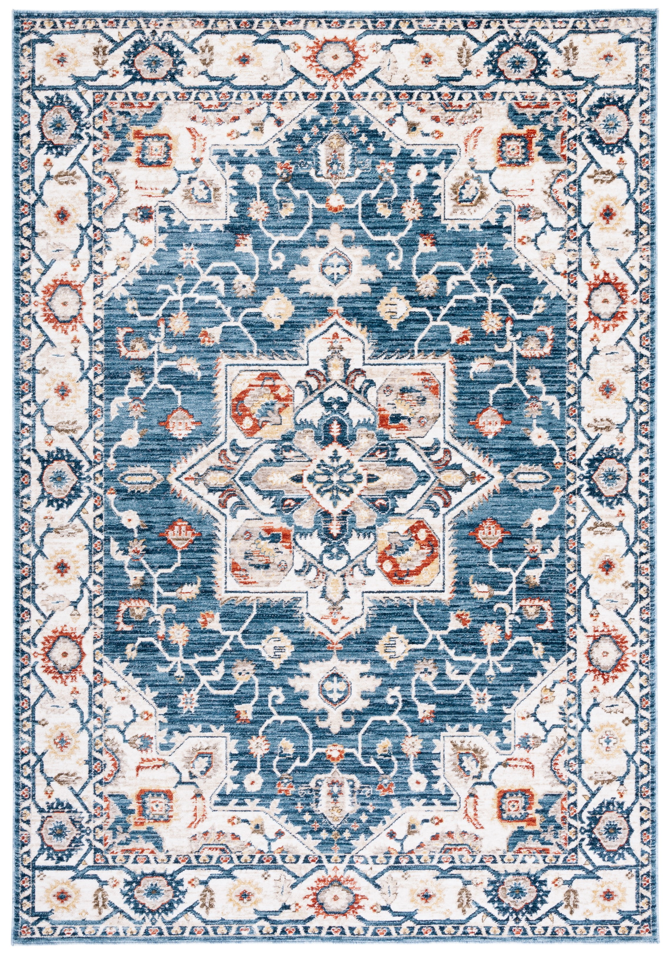 SAFAVIEH Olympia Collection OPA202N Blue / Ivory Rug - Walmart.com