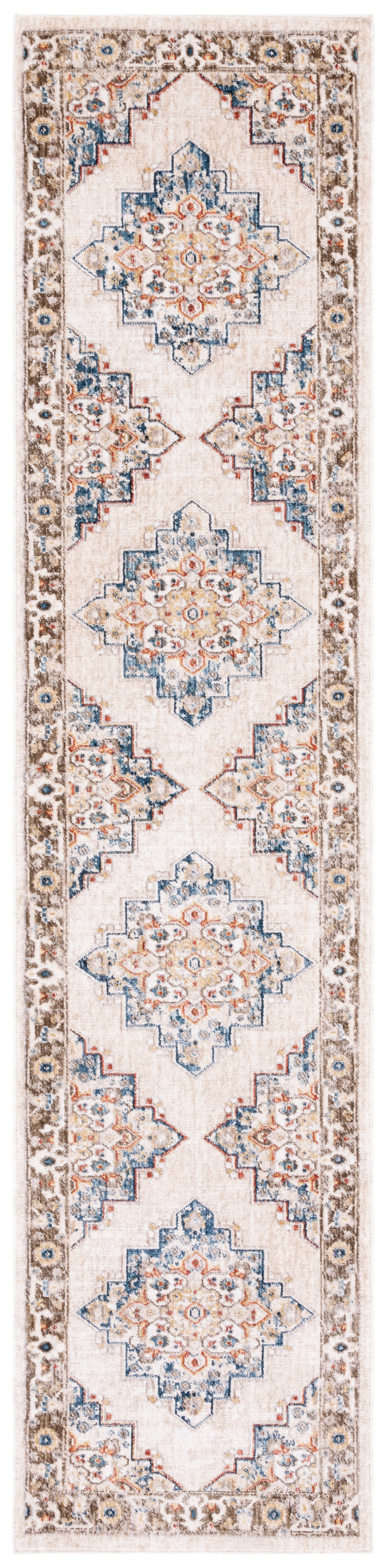 SAFAVIEH Olympia Katsey Traditional Runner, Beige/Blue, 2'3" x 9'