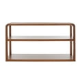 thumbnail image 1 of SAFAVIEH Omara Modern 3 Tier Wood Console Table, Walnut, 1 of 9